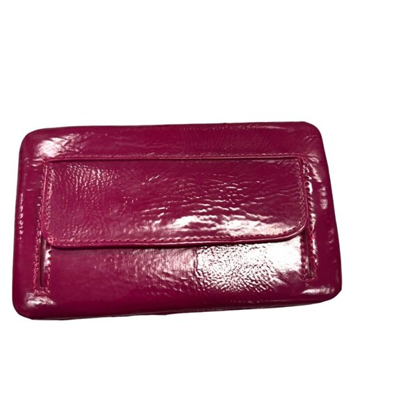 Western Bling Cross Wallet With Zebra Print Interior & Card Slots Fuchsia & Blac - Picture 3 of 7